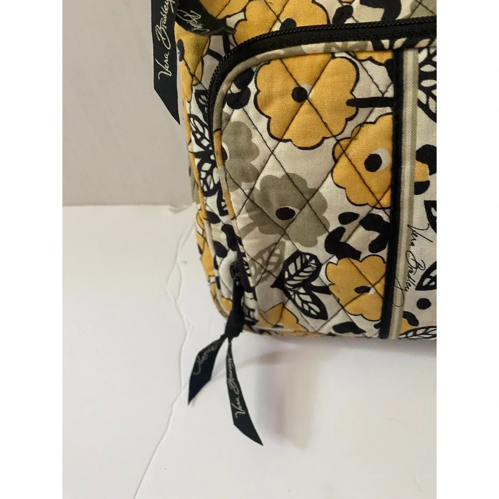 Vera Bradley Safari‎ Sunset Quilted Cotton Crossbody Bag Yellow Floral Leopard